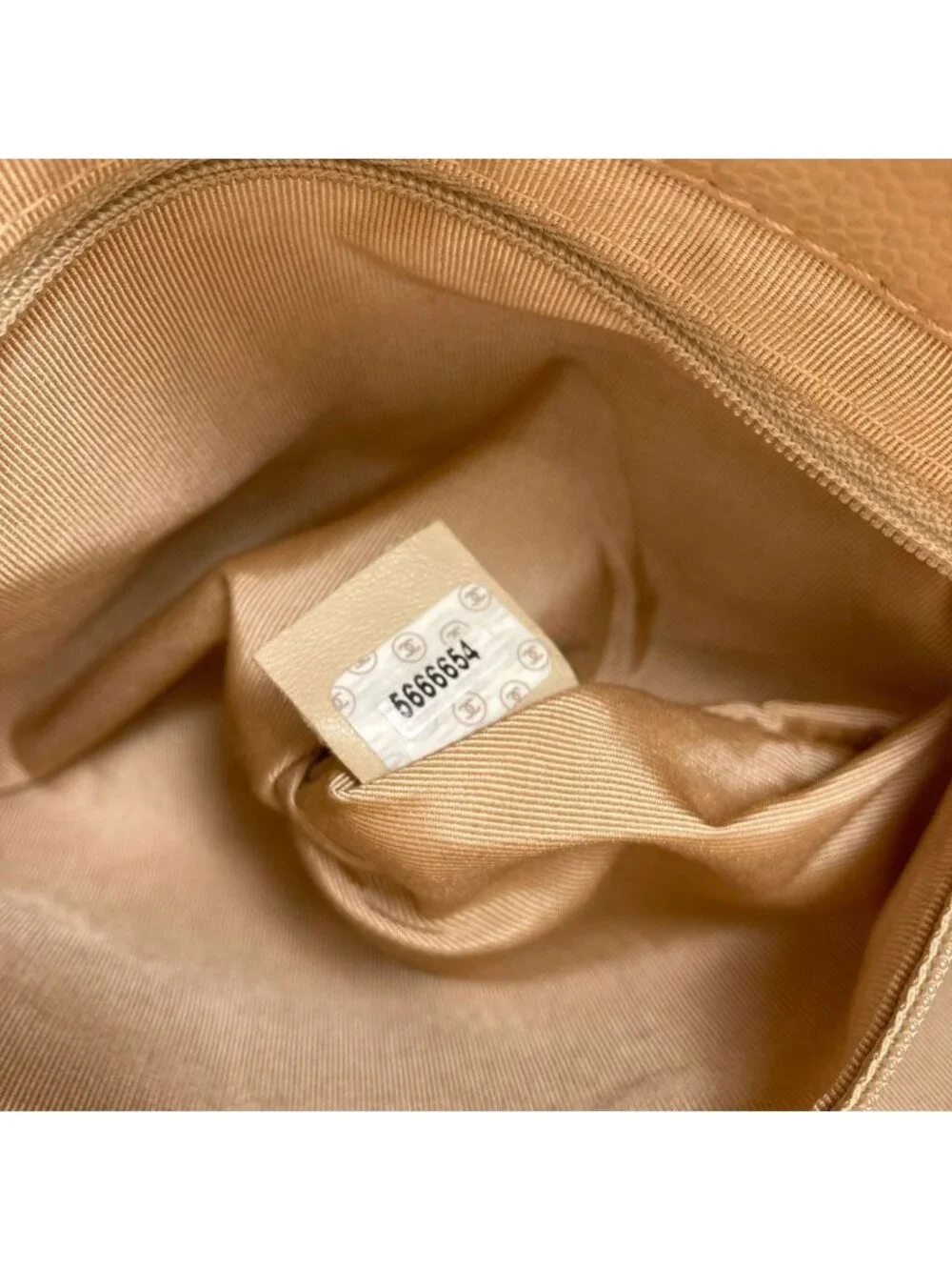 Chanel CC Logo Gold Handbag Grained Calfskin